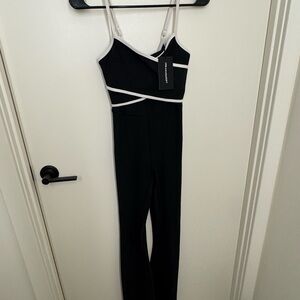 Abercrombie & Fitch Black Jumpsuit with White Trim